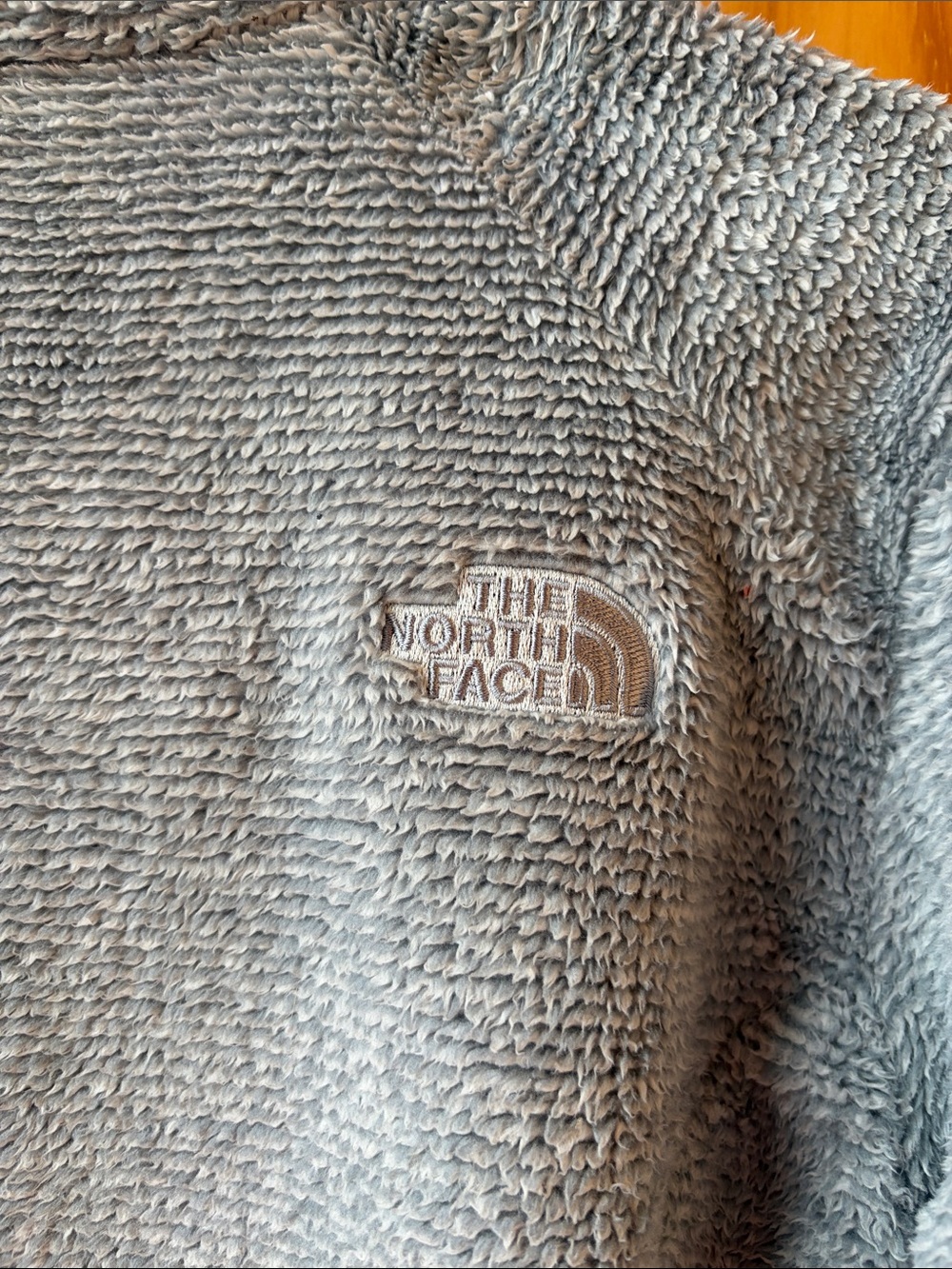 The North Face Light Gray Full-Zip Plush Fleece Jacket - Size Medium - Picture 9 of 12